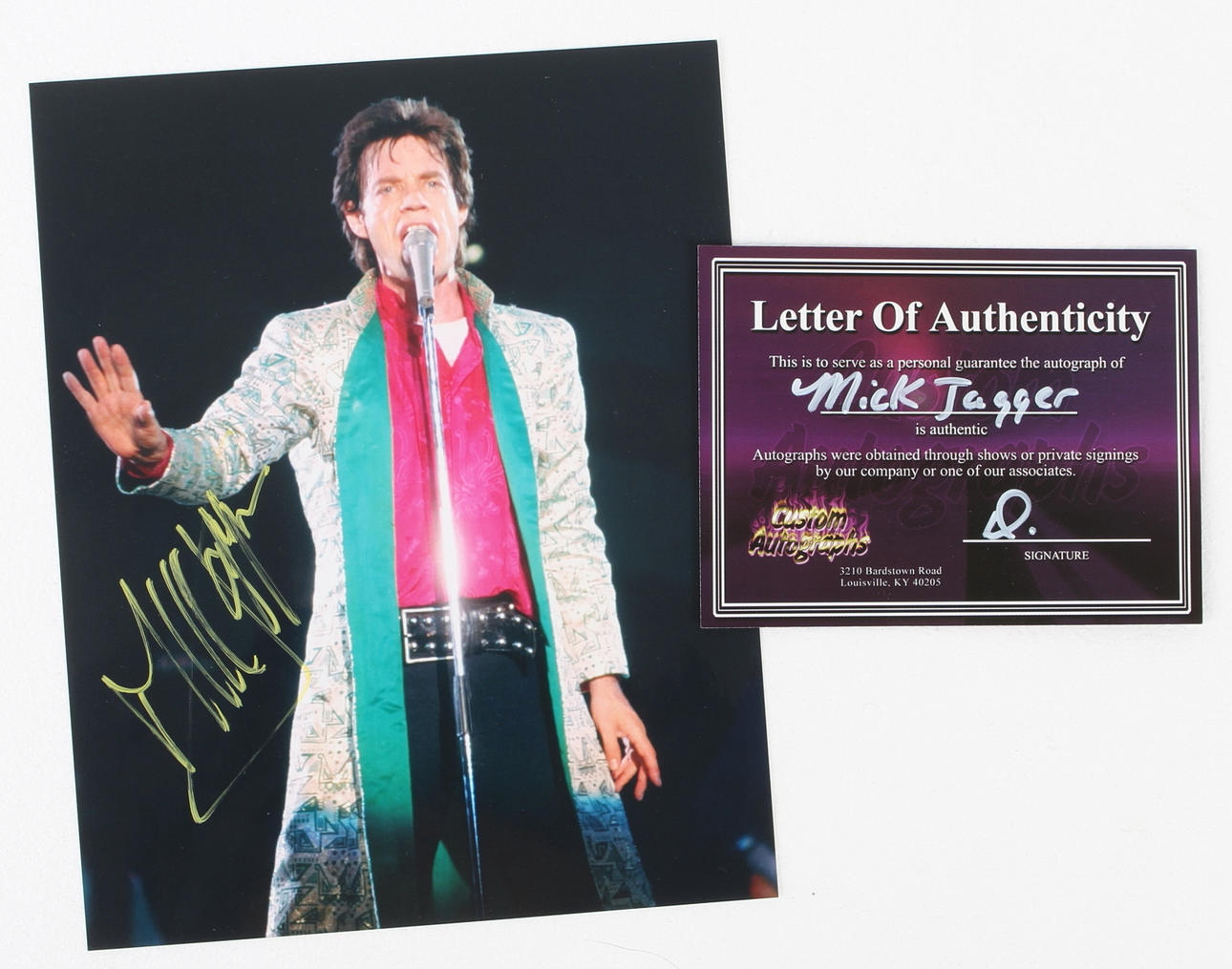 AUTOGRAF, Mick Jagger.