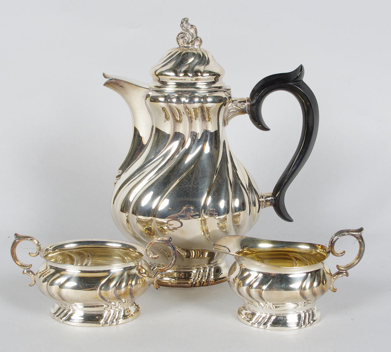 SERVERINGSSET, rokokostil, nysilver.