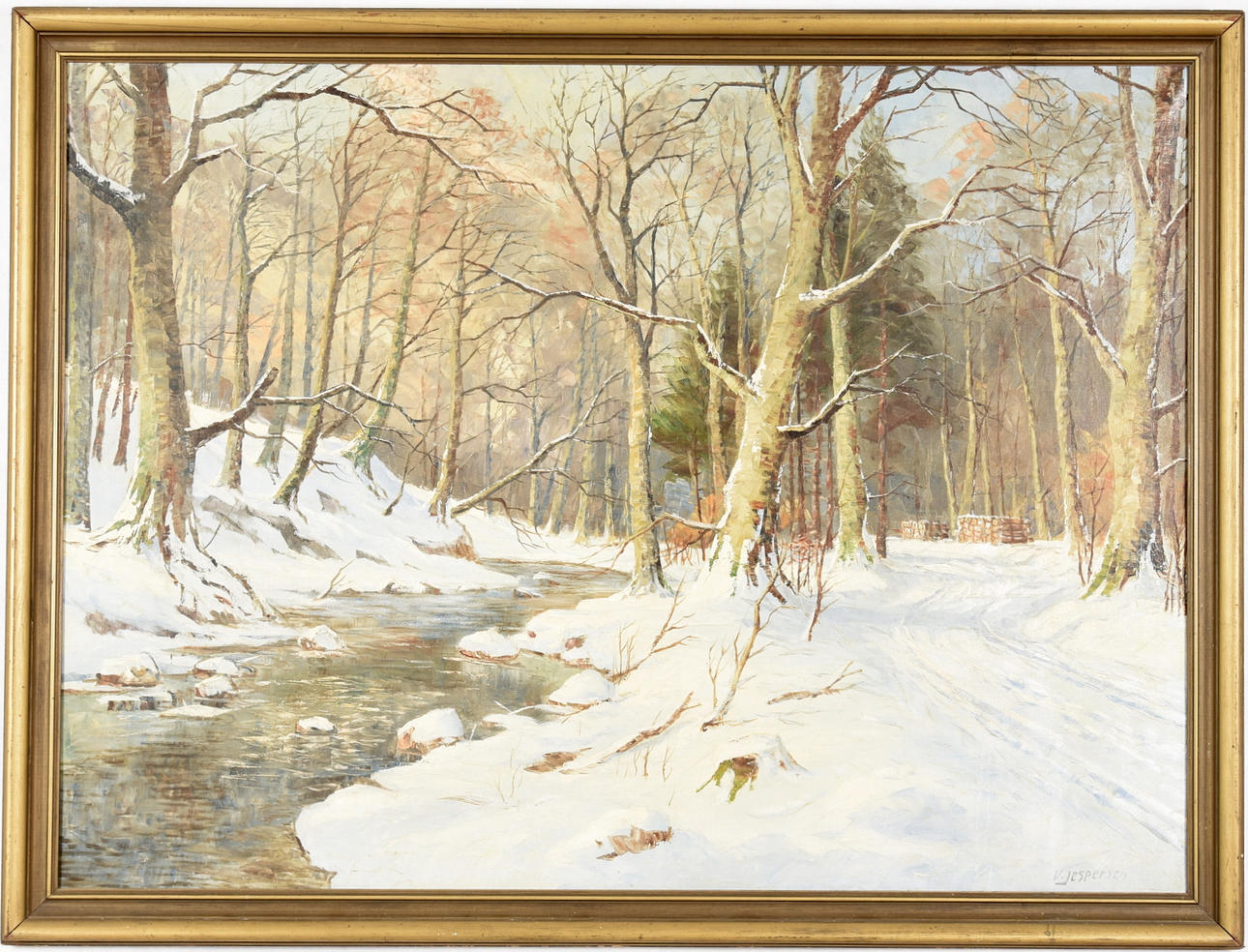 VIGGO JESPERSEN. Olja på duk.