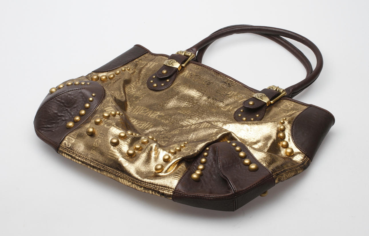 VÄSKA, Just Cavalli, textil samt skinn.