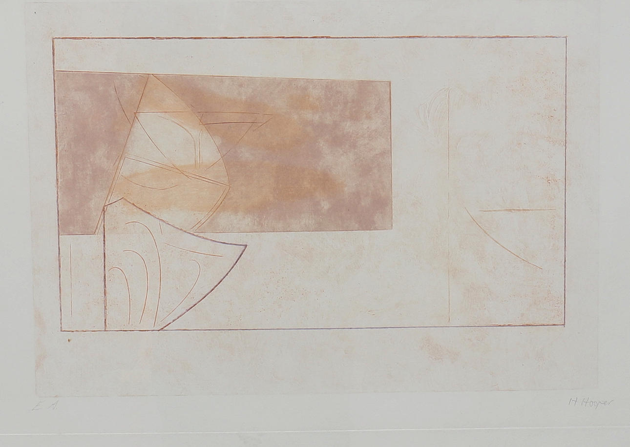 HAROLD HOOPER. color etching, composition, signed, EA.