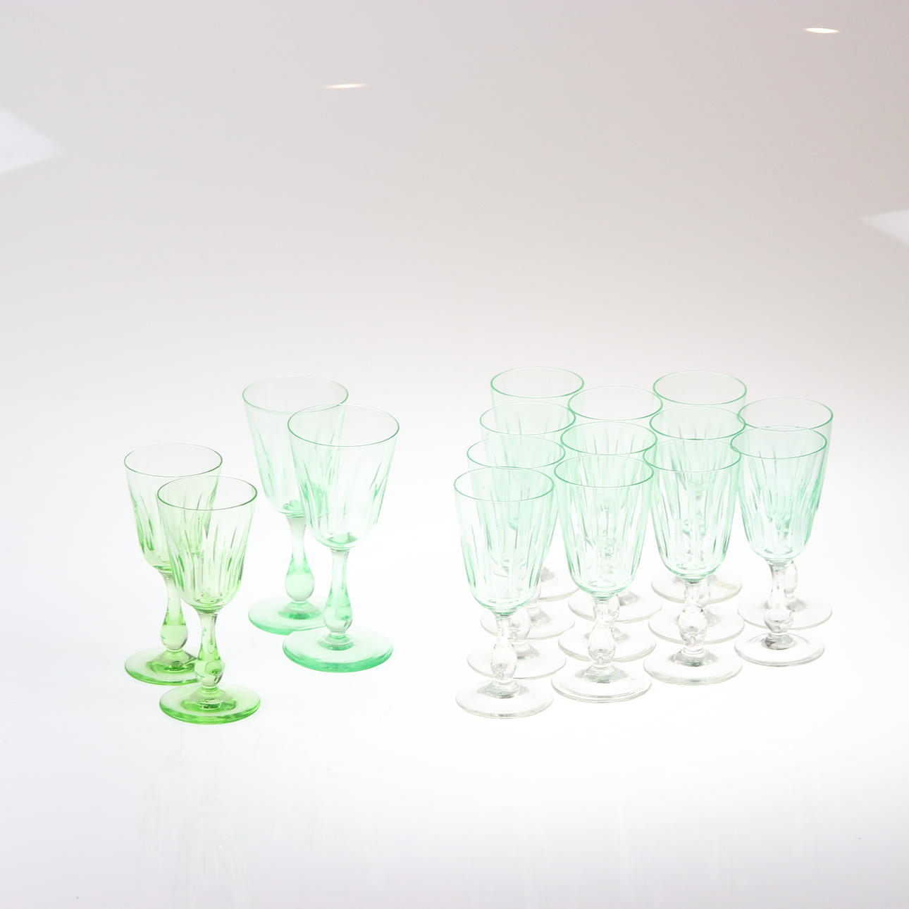 GLAS, 12+4, Dessertweinglas mit grüner Tasse.