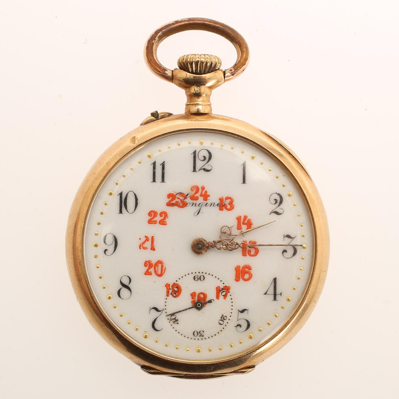 LOMMEUR, såkaldt bedstemorur, Longines, 14k guld.
