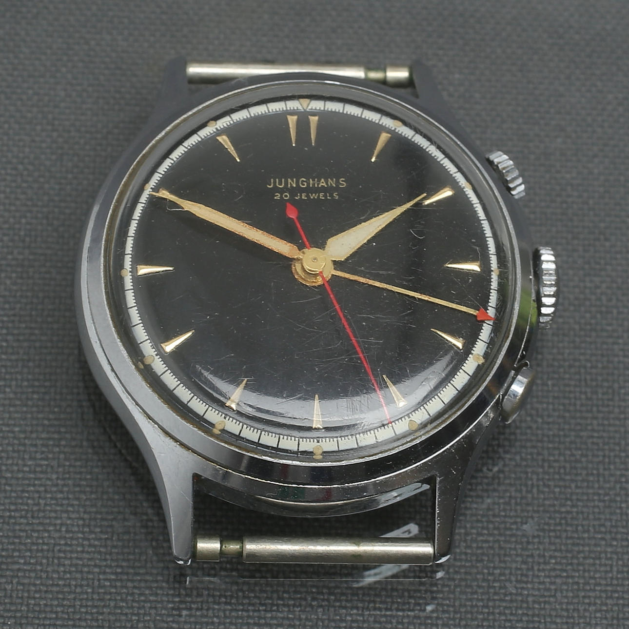 ARMBANDSUR, Junghans, with alarm function, cal. 89, 1950s.