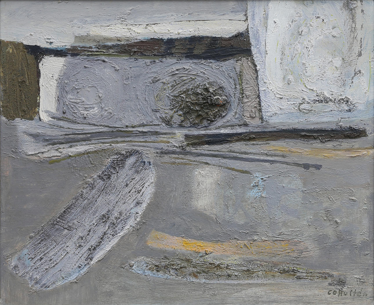 CO HULTÉN. KOMPOSITION I GRÅ.