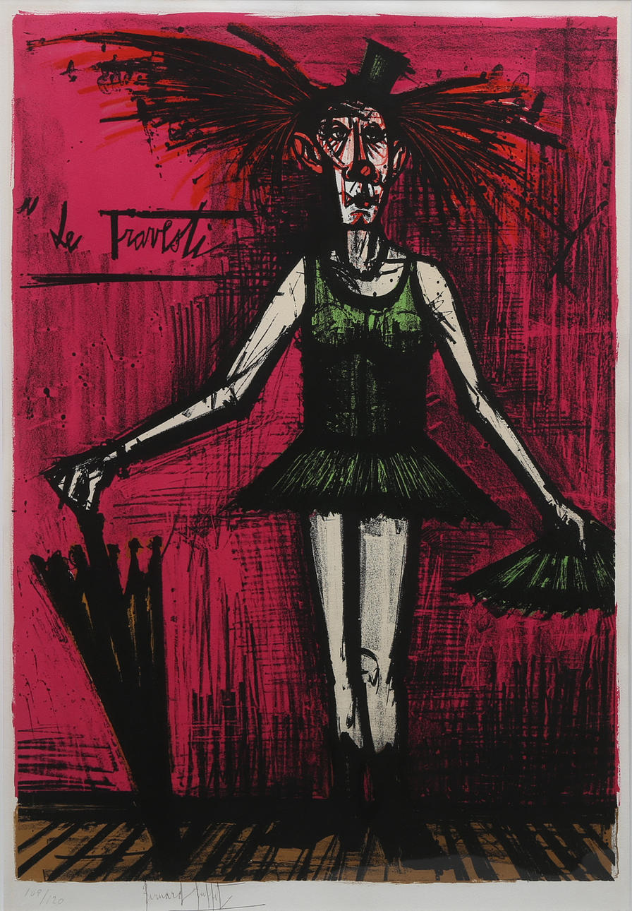 BERNHARD BUFFET. "LA TRAVESTI".
