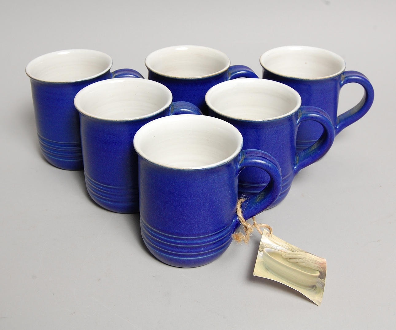 MUGGAR, 6 st , " Skotttorps stengods " nyskick.