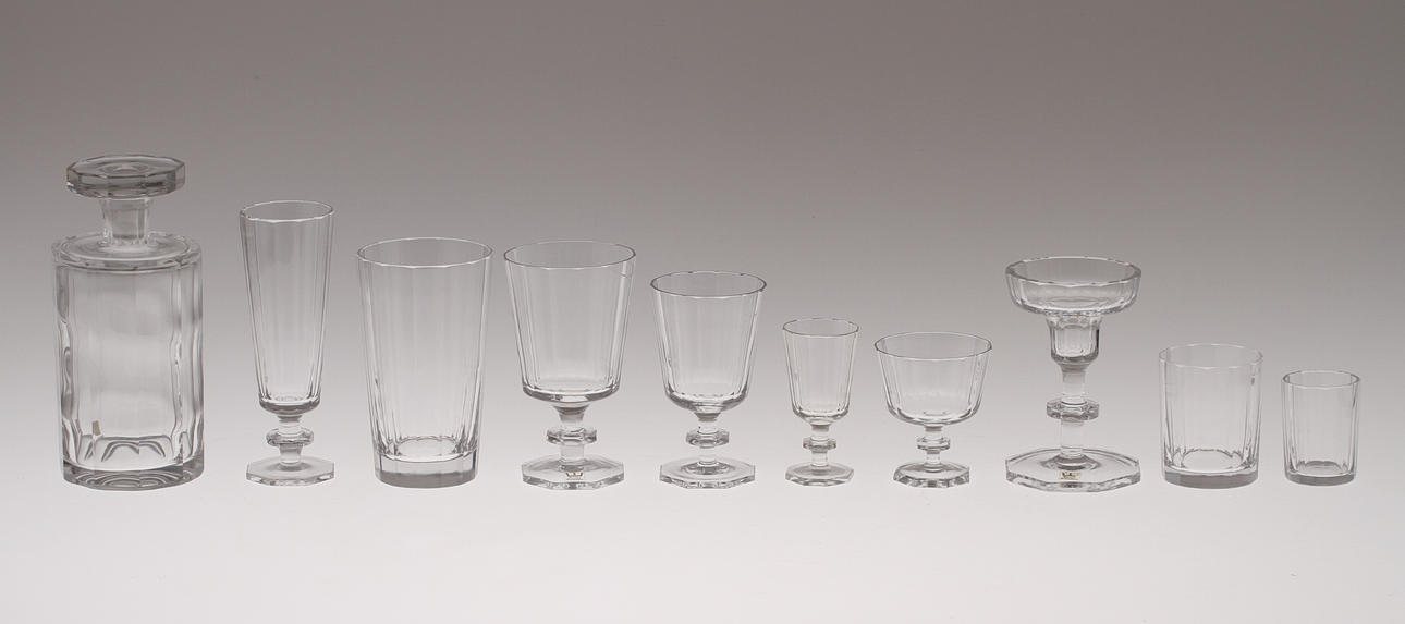 SERVIS, glas, 62 delar, "Karlberg", Elis Bergh, Kosta.