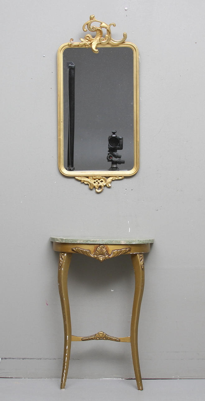 SPEGEL samt Trymåbord 1900-talets mitt.