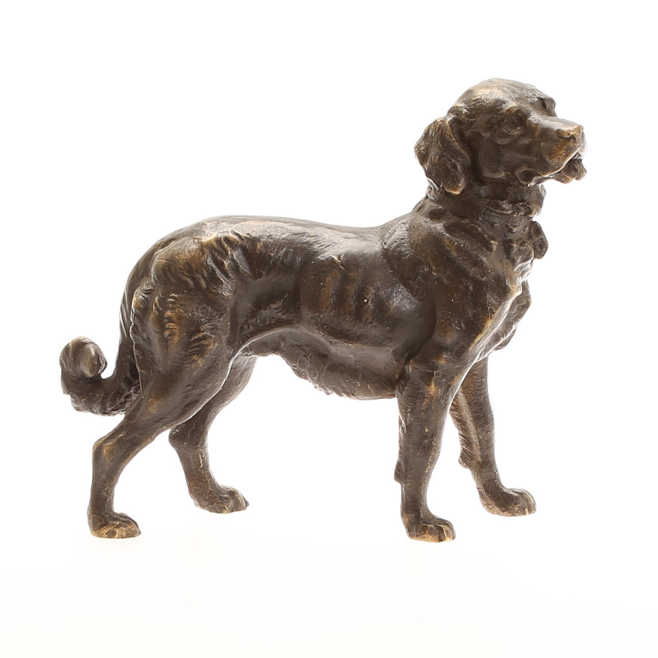 SCULPTURE, bronze, dog.
