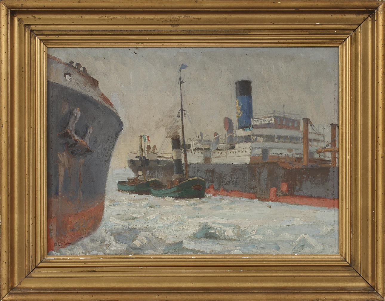 MARX REESE. Olja på pannå, signerad Reese.