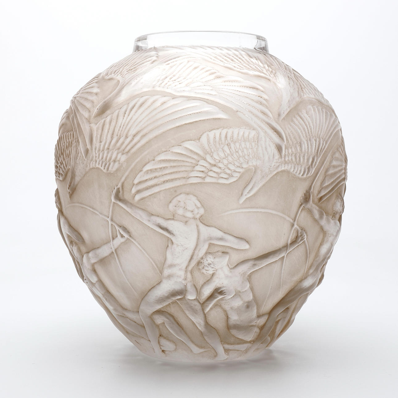 RENÉ LALIQUE. Vase "Bogenschützen".