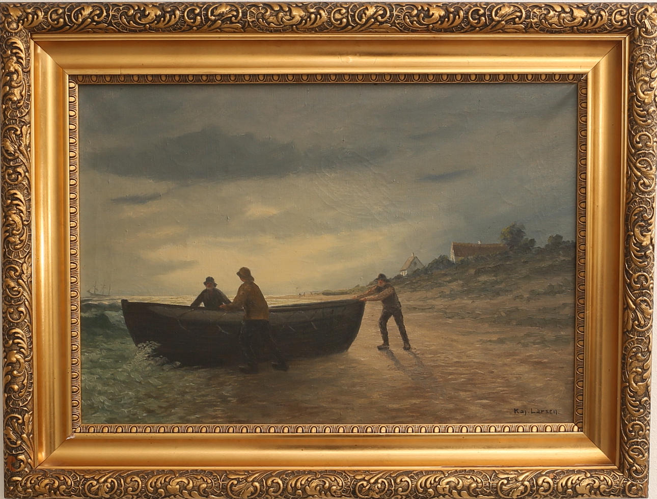 KAJ LARSEN. Oil on canvas, signed.