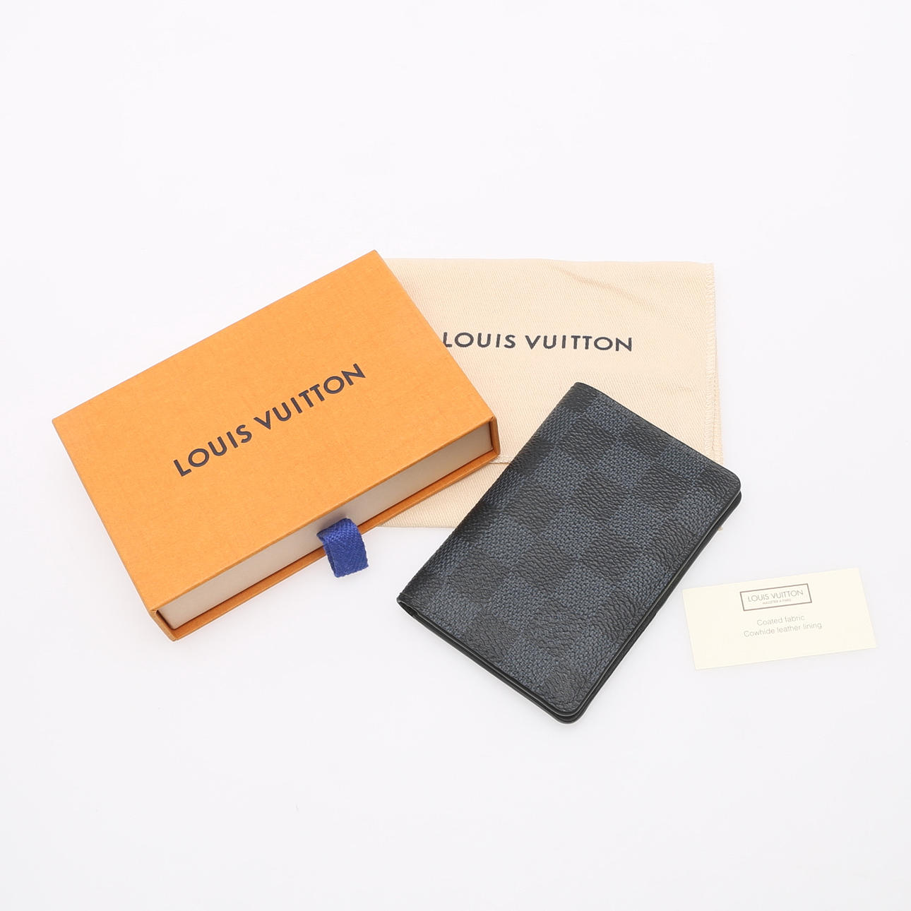 KARTENHALTER, LOUIS VUITTON, mit Damier-Graphit beschichtetes Segeltuch.