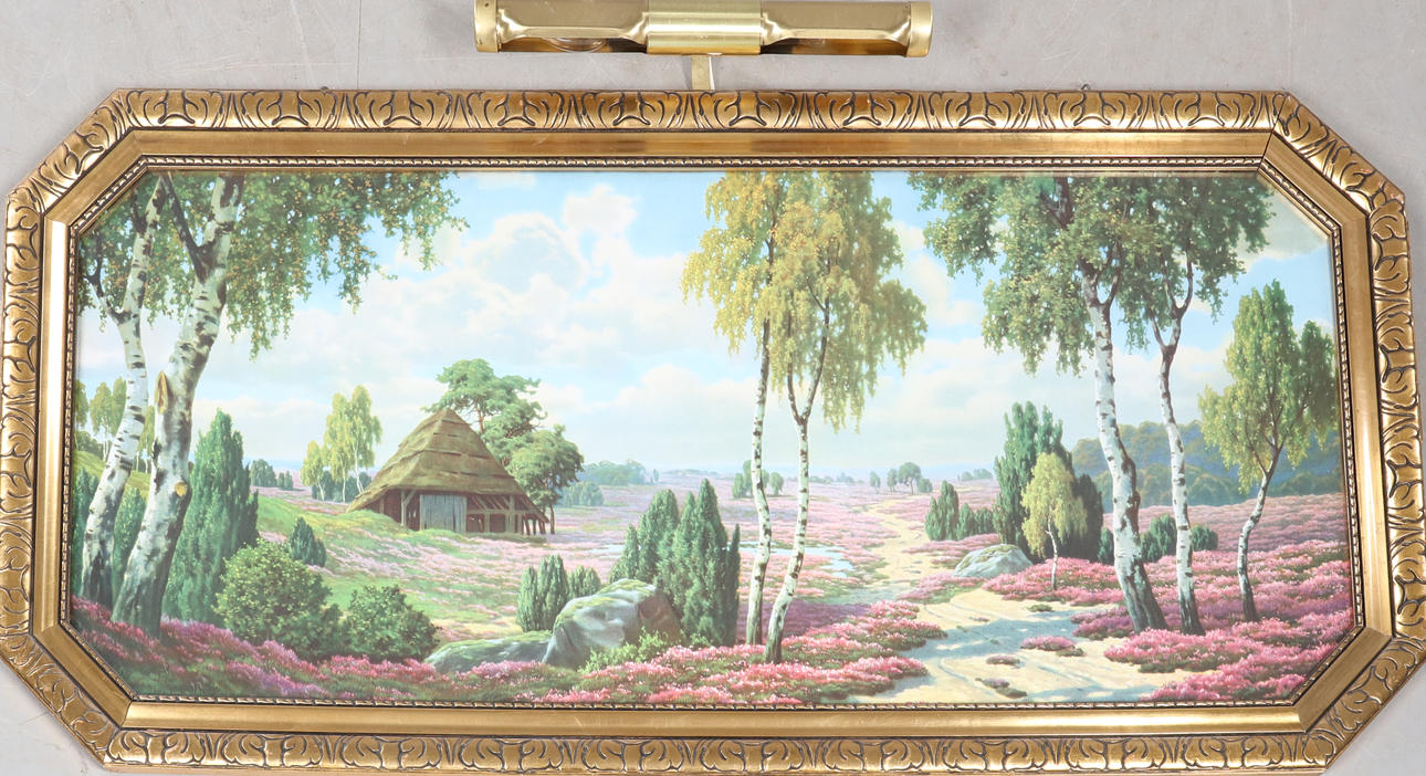 TAVLA/TRYCK, med guldram,1900-tal.