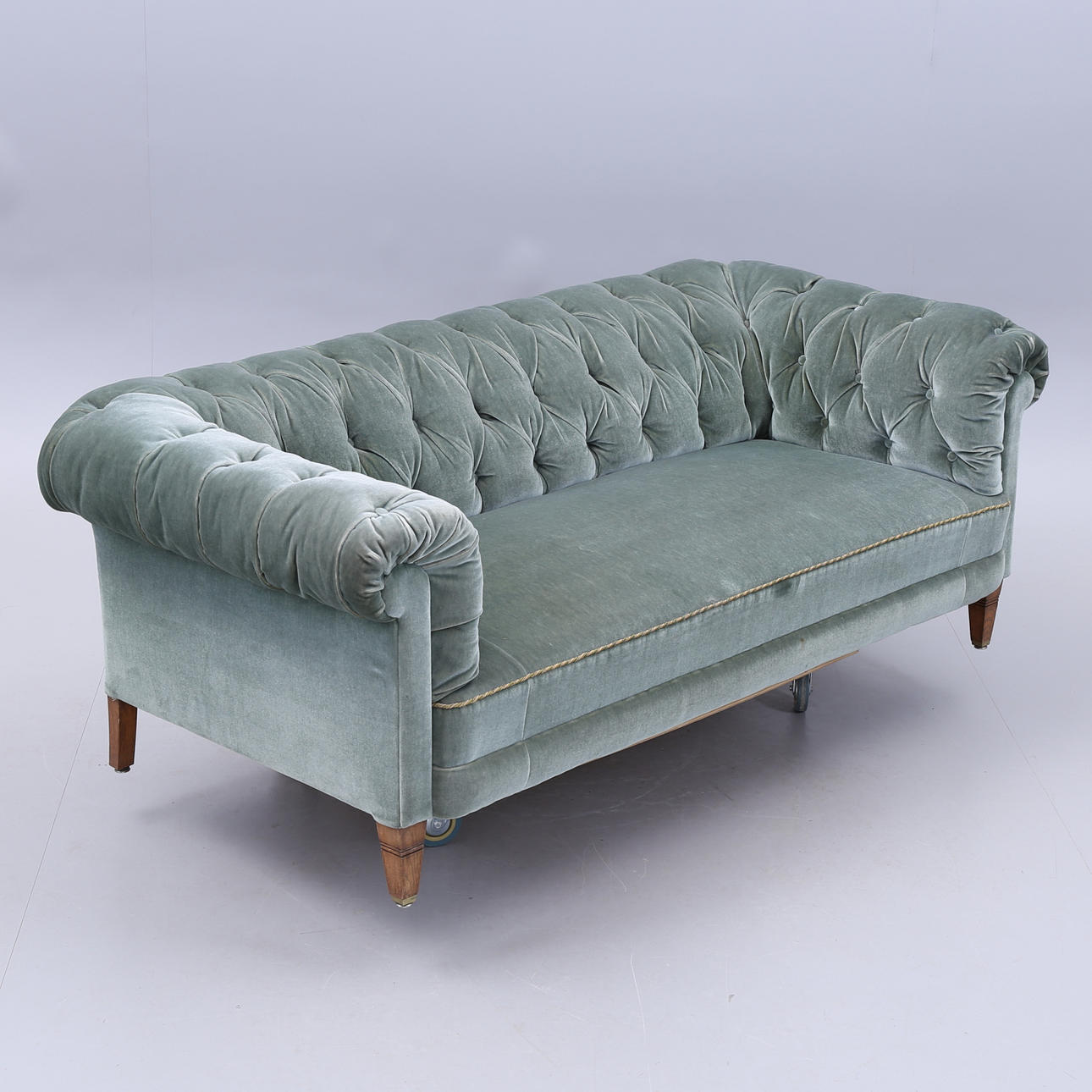 SOFFA, plysch, chesterfield-modell, 1900-tal.