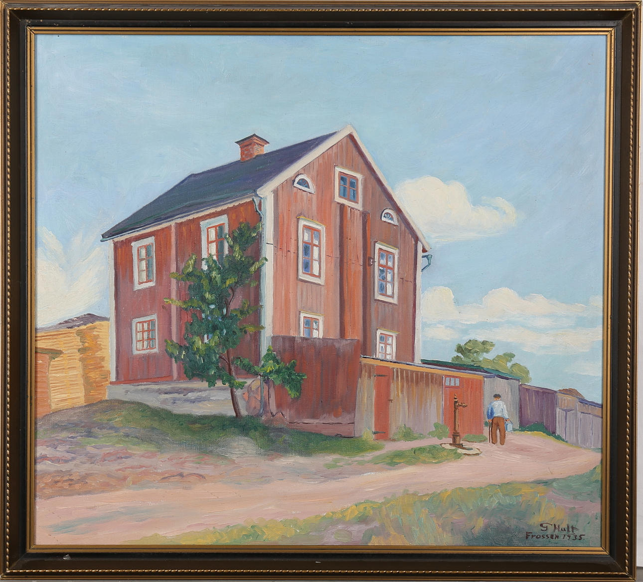 GEORG HULT. "Frossen". Olja på duk, signerad och daterad 1935.