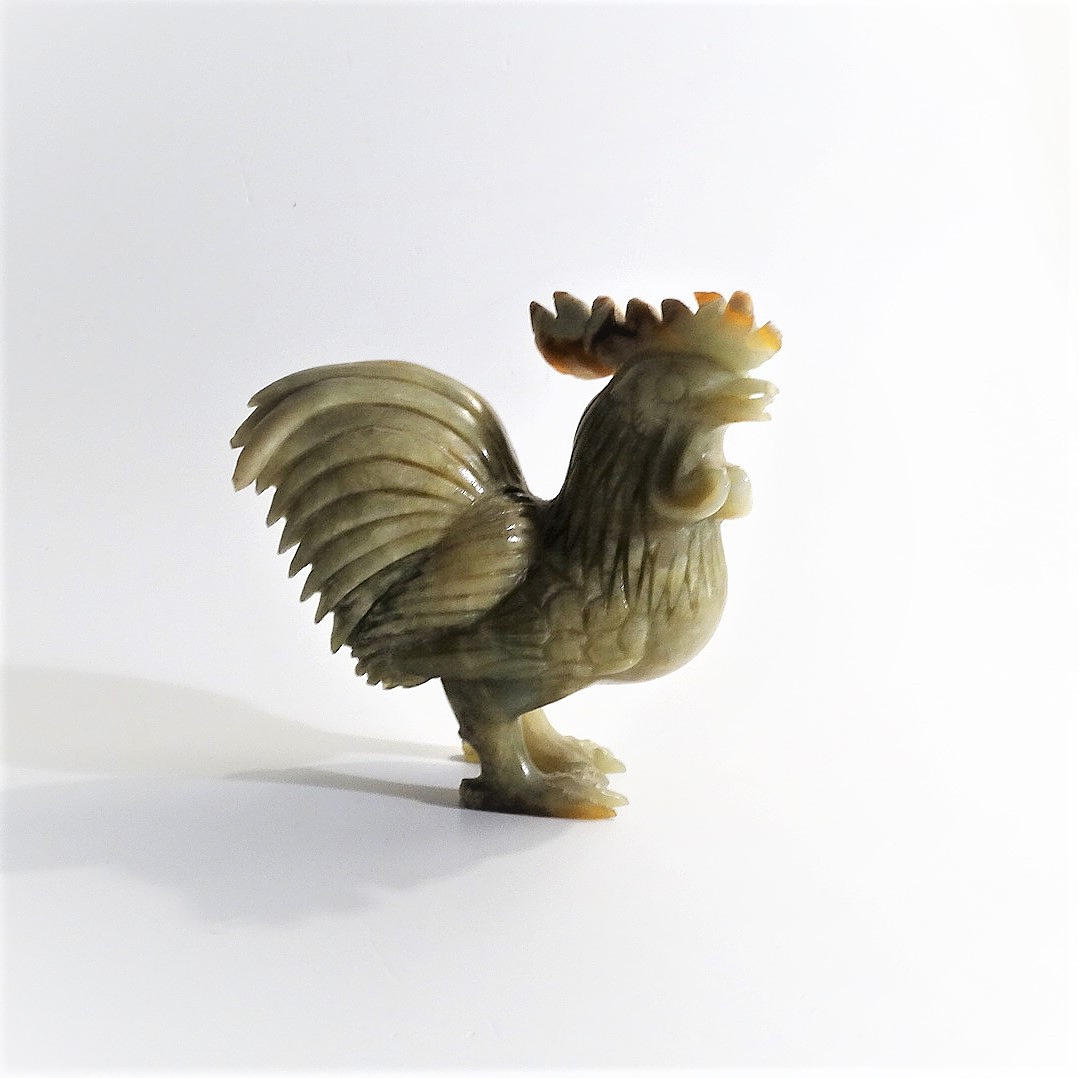 GALLO DE JADE, tallado.