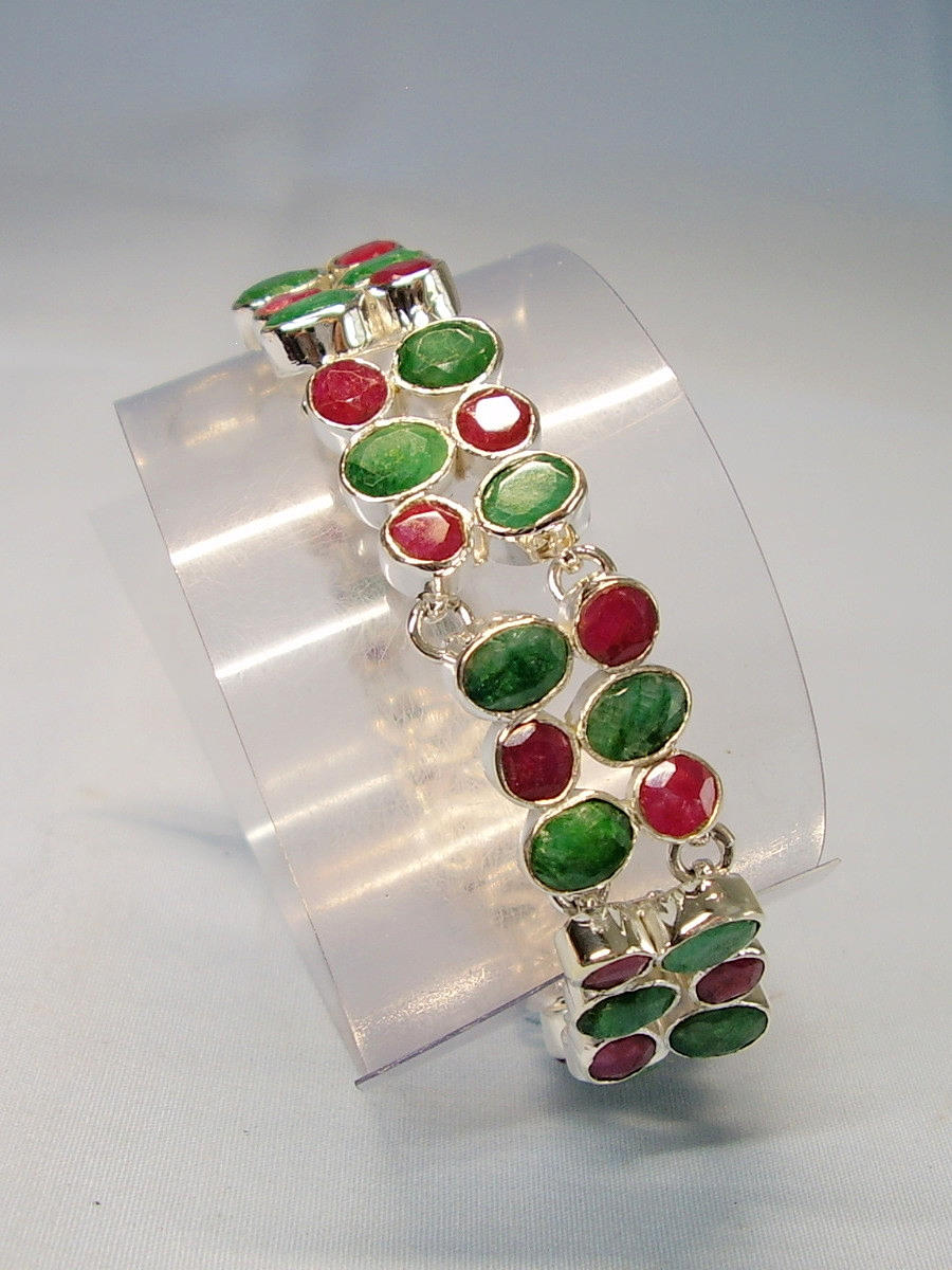 EMERALD - RUBY ARMBAND UNIK 50 ct. ÄDELSTENAR. Smycken & Ädelstenar ...