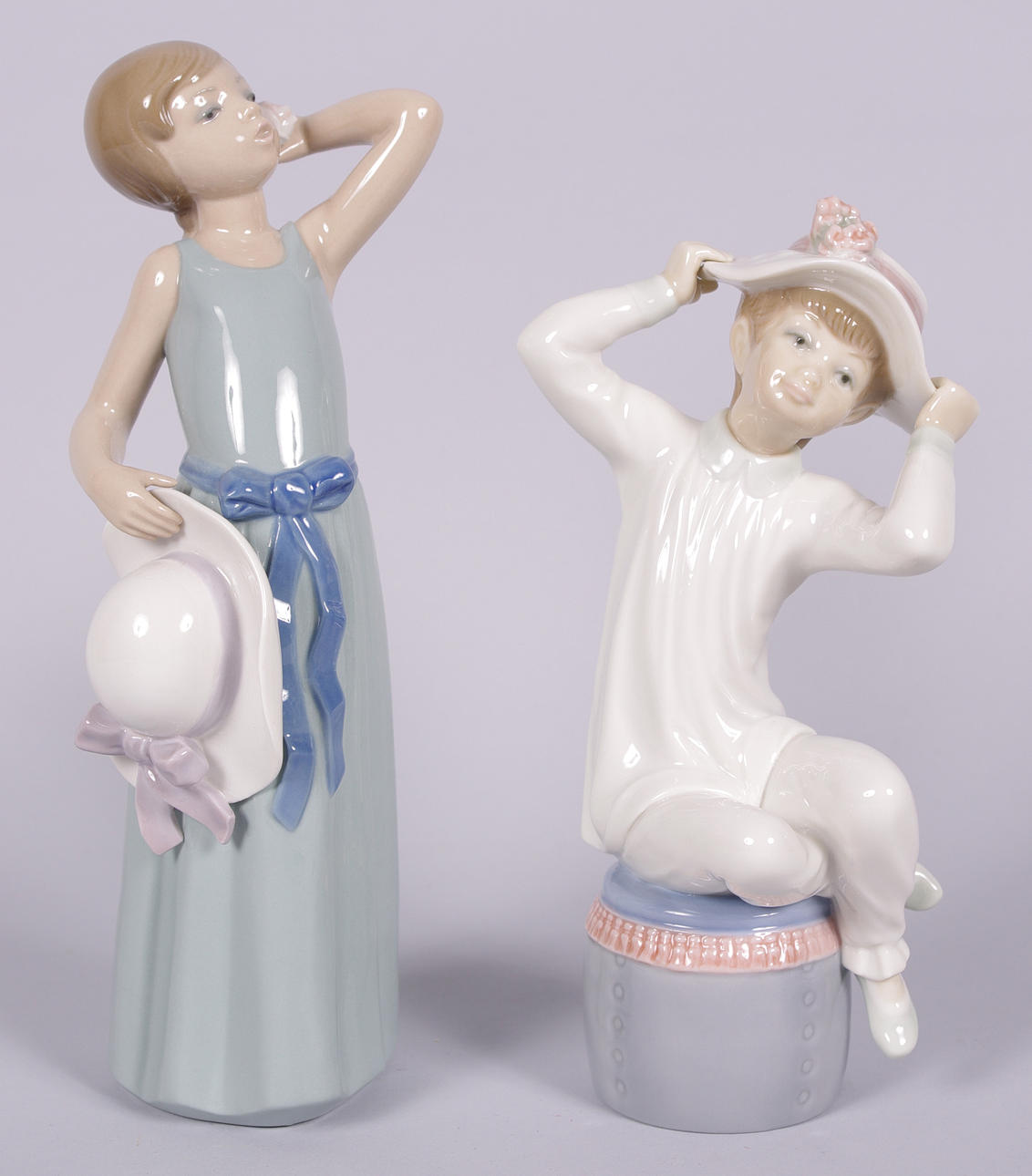 PORSLINSFIGURER, 2 stycken, Lladro.