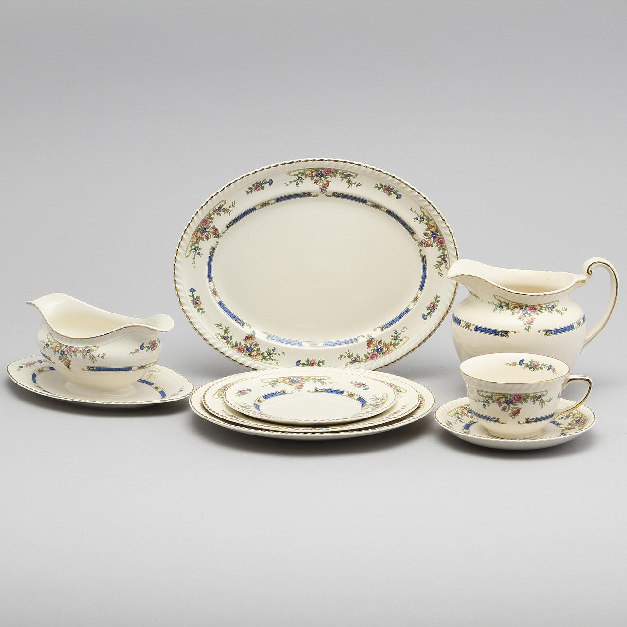 MAT O TESERVIS, 67 delar, flintgods, Johnson Brothers, 1900-tal.