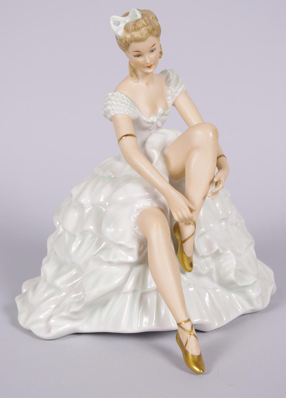 PORSLINSFIGUR, ballerina, Wallendorf.