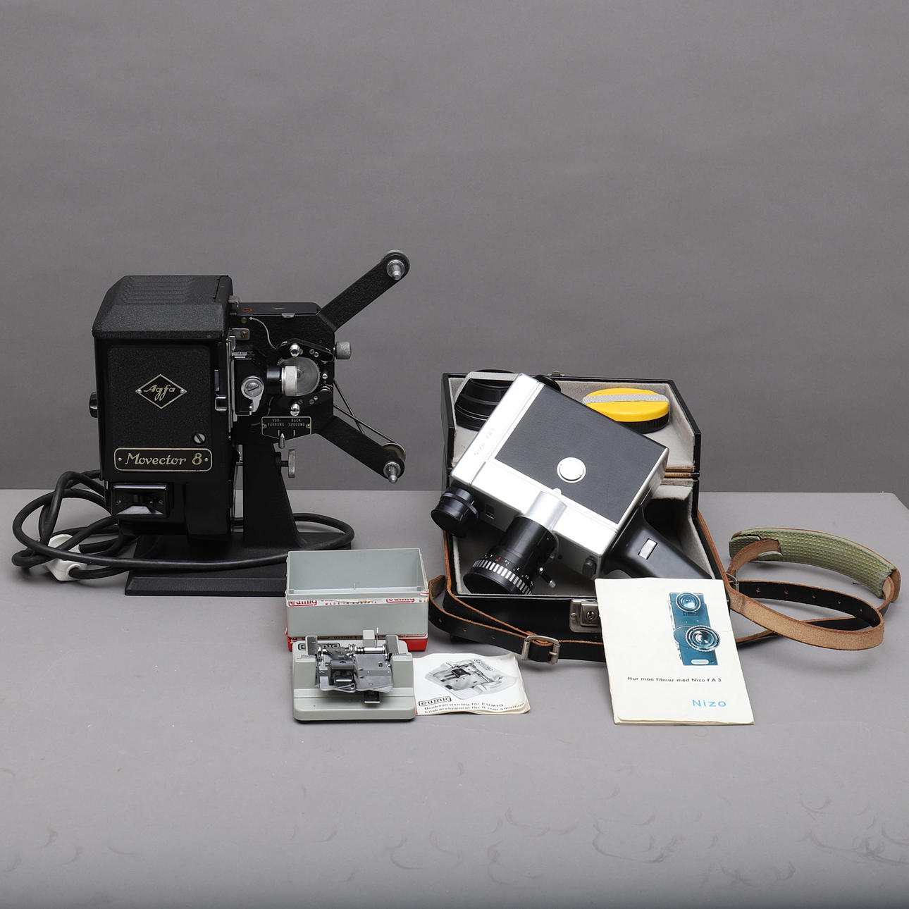 FILM CAMERA & FILM PROJECTOR, Braun Nizo Fa3, Movector 8, Agfa. Photo ...