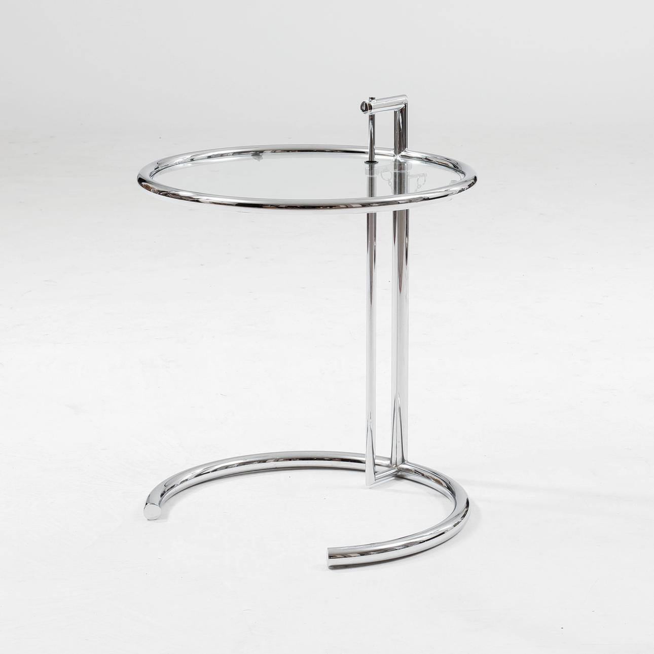 BORD, glas, förkromad stomme.