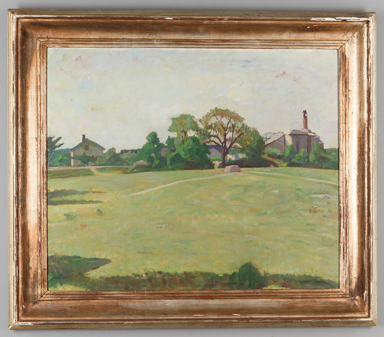 GUNNAR SVENSSON. Landskapsmotiv, olja på duk, signerad.