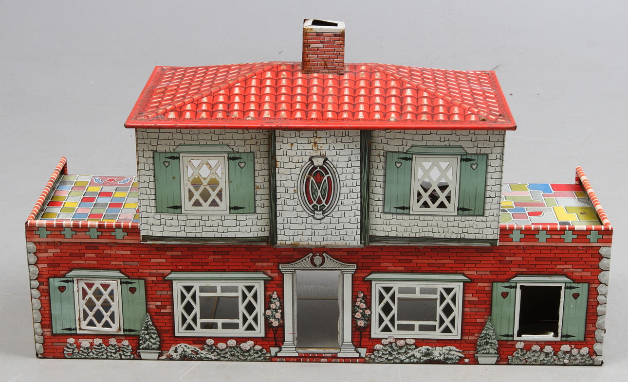 DOCKHUS, plåt, 1950-tal med transformator och några lampor.