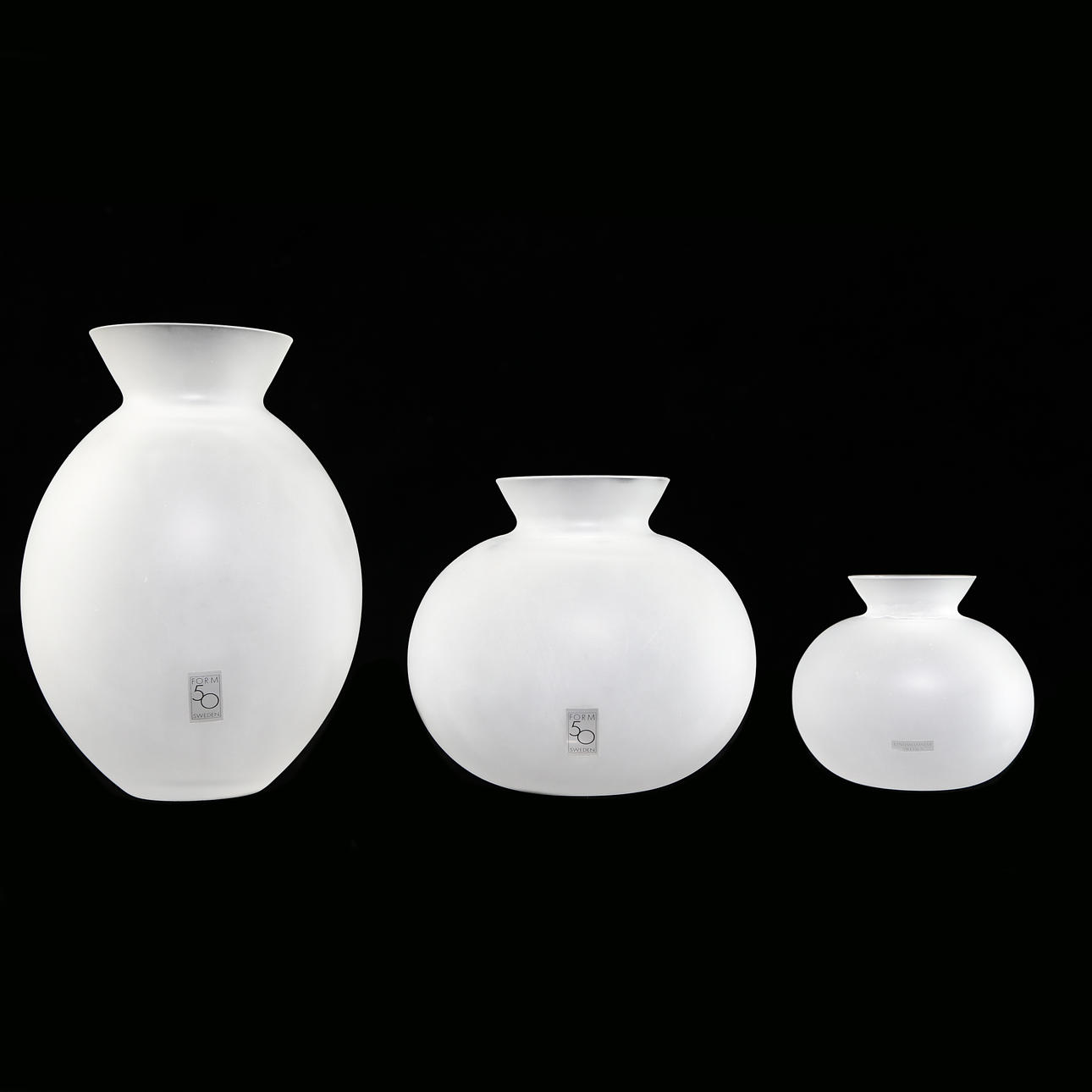 LINDSHAMMAR, 3 Vases, Form 50 Sweden.
