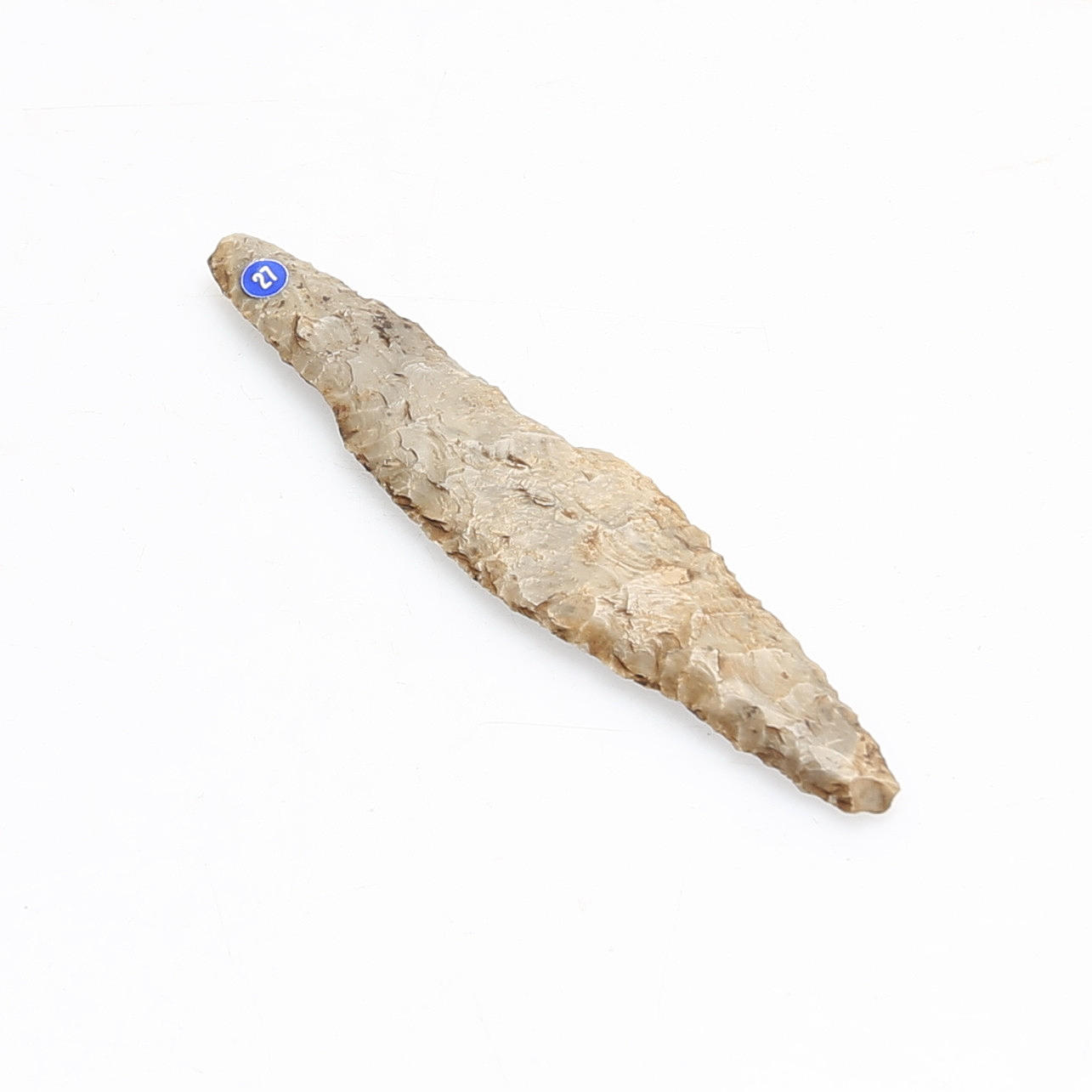 KNIV- eller SPYDSPIP, flint, stenalder.