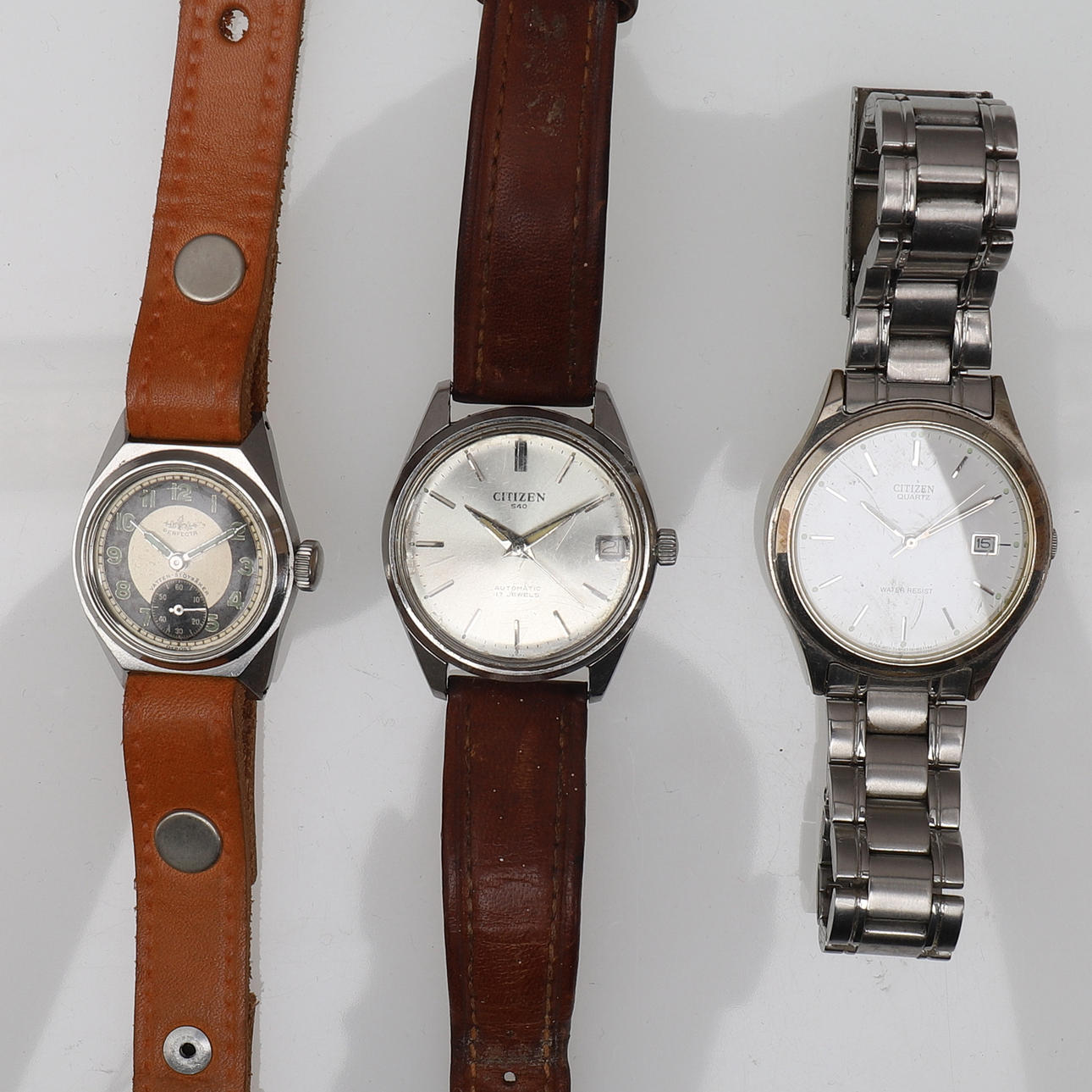 WRIST WATCH, 3 pcs, Citizen & Perfecta.