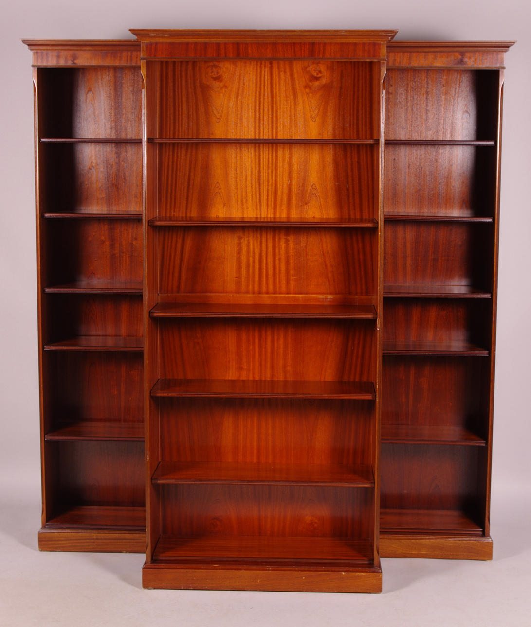 BOKHYLLA, 2+1 delar, mahogny, engelsk stil.