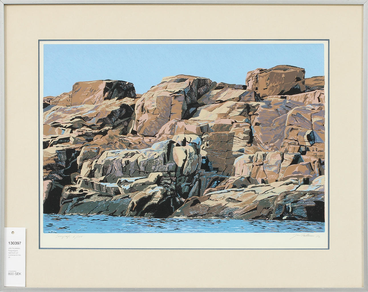 JAN FALKMAN. Färgserigrafi, signerad och numrerad 6/100.