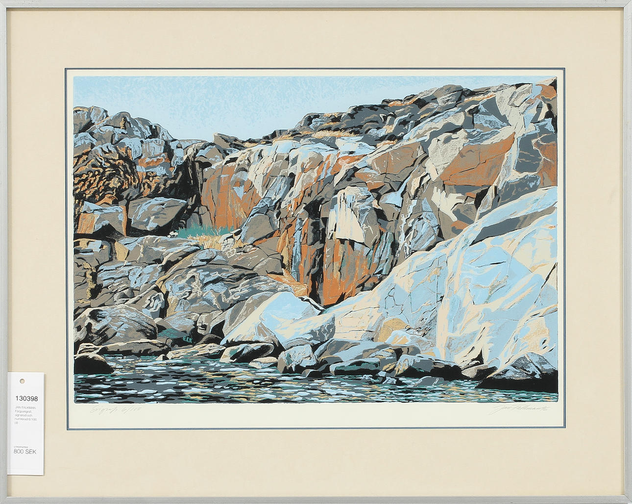 JAN FALKMAN. Färgserigrafi, signerad och numrerad 6/100.