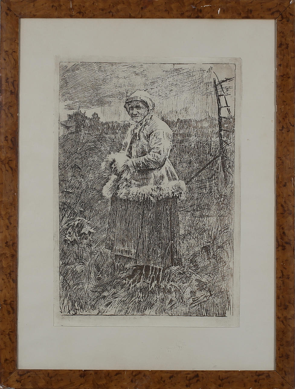 ANDERS ZORN. Dalkulla. Litografiskt tryck. Signerad Zorn i trycket.