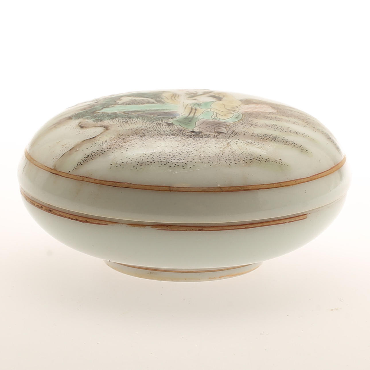 ASK MED LOCK, porslin, Kina.