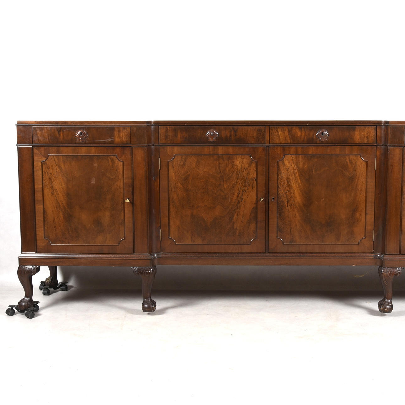 SIDEBOARD, Mahagoni, Chippendale-Stil, 20. Jahrhundert.