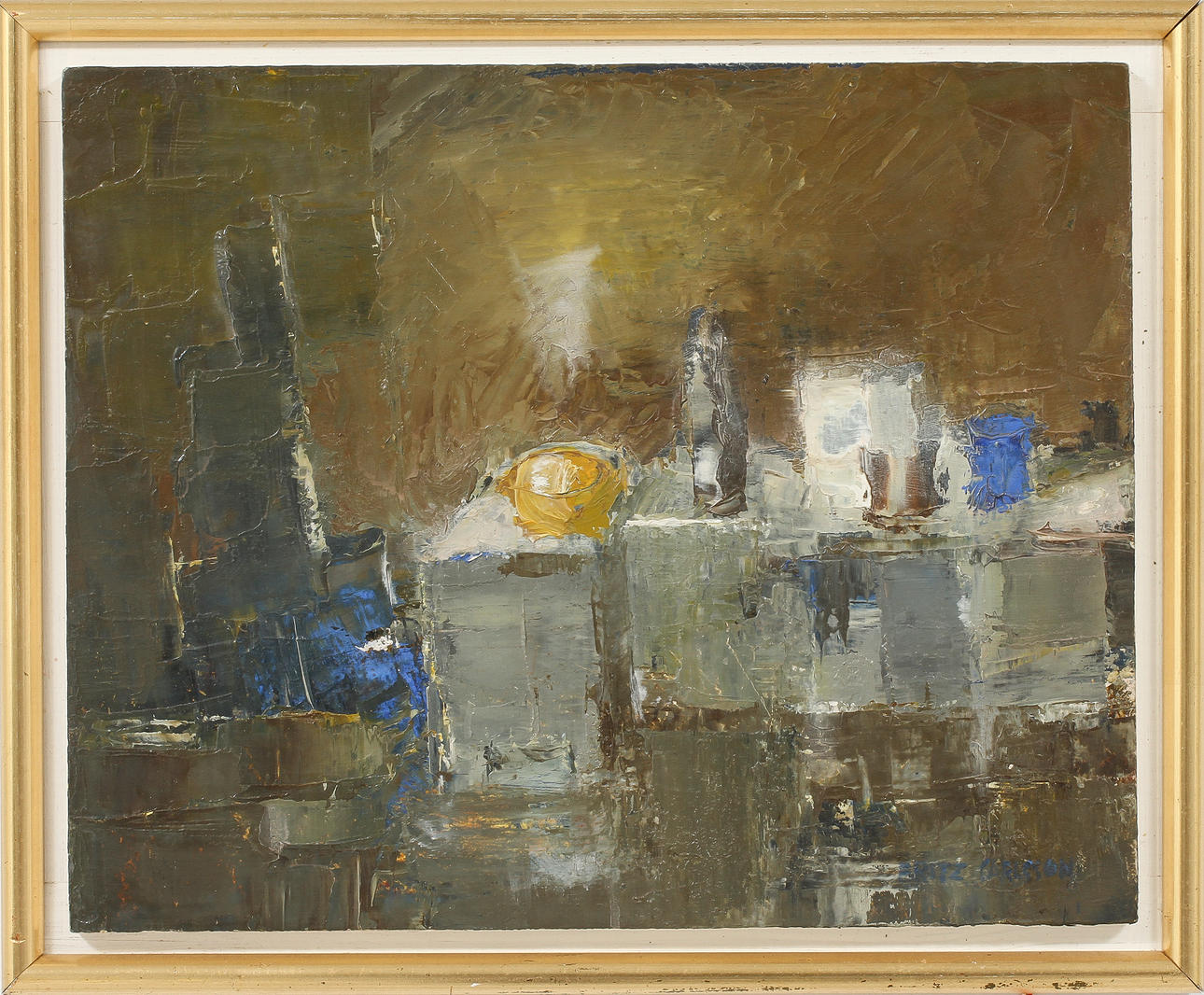 FRITZ CARLSSON, olja på pannå, sign.