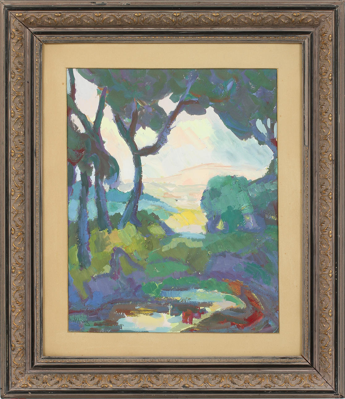 HILDING HULTBERG, gouache, sign.