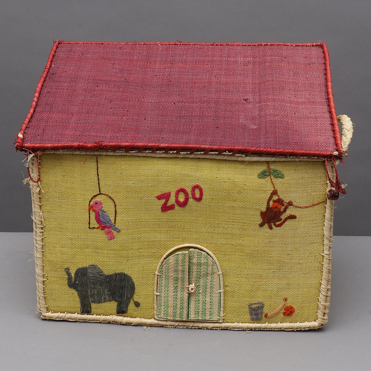 FÖRVARINGSLÅDA, raffia, ZOO-godisdekor, RICE, Denmark.