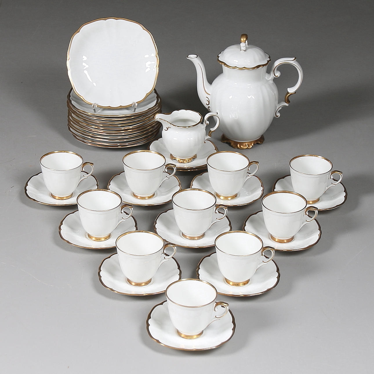 KAFFESERVIS, 36 delar, porslin, Rörstrand, 1900-talets mitt.