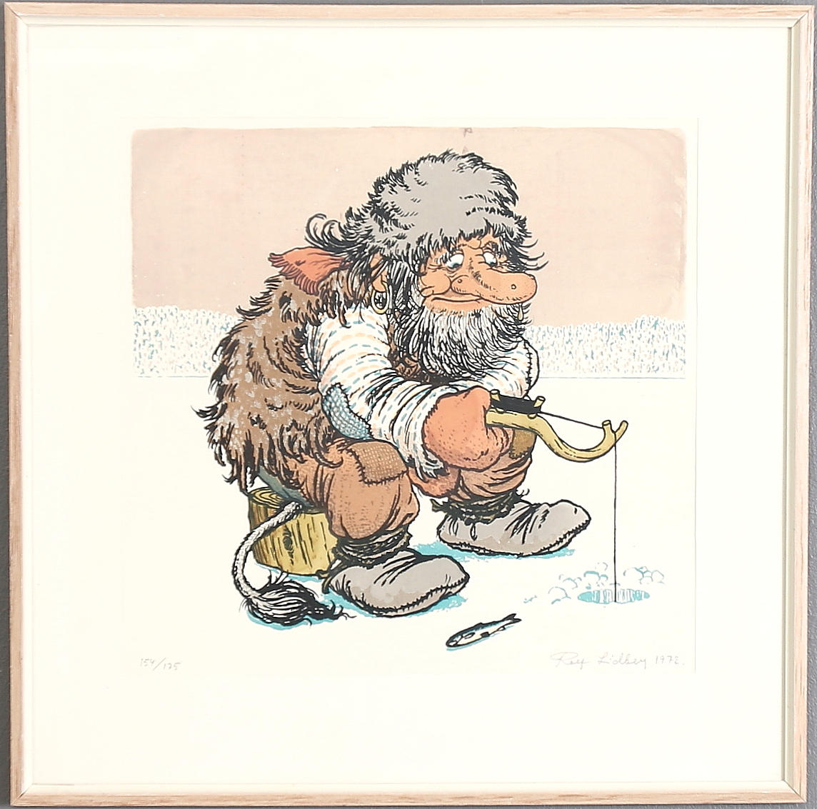 ROLF LIDBERG. Litografi, signerad och daterad 1972.