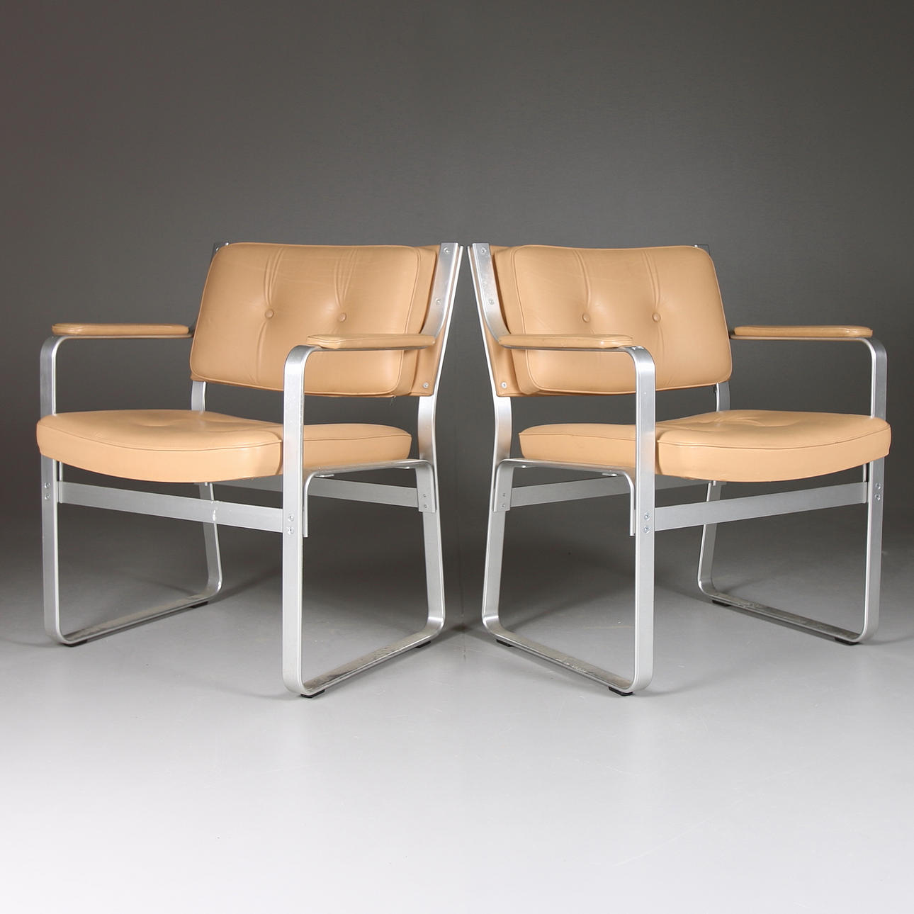 FÅTÖLJER, 1 par, ur "Mondo-serien", Karl Erik Ekselius, JOC, Vetlanda, 1970-tal.