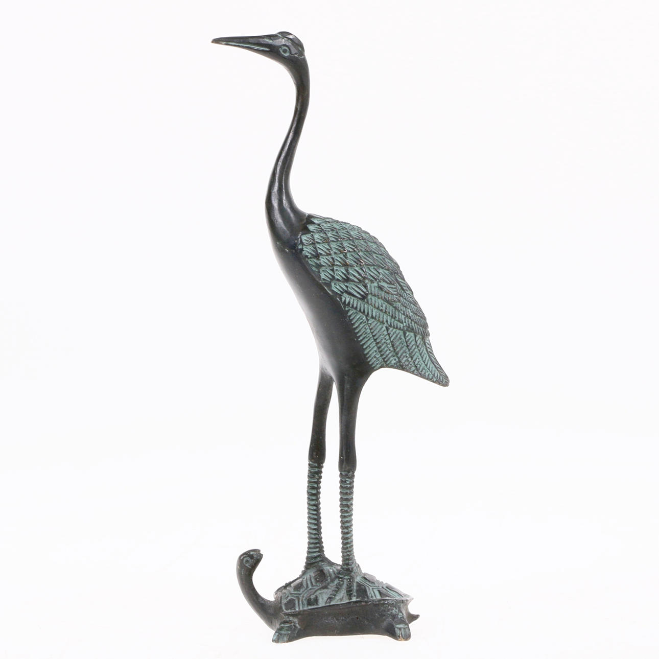 SKULPTUR, Bronze, Kranich, zeitgenössisch.