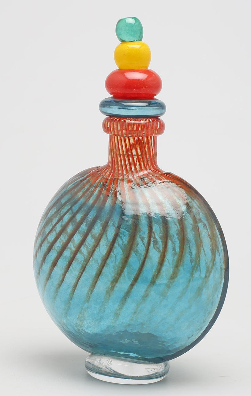 KARAFF MED LOCK, glas, Kjell Engman, Kosta Boda.