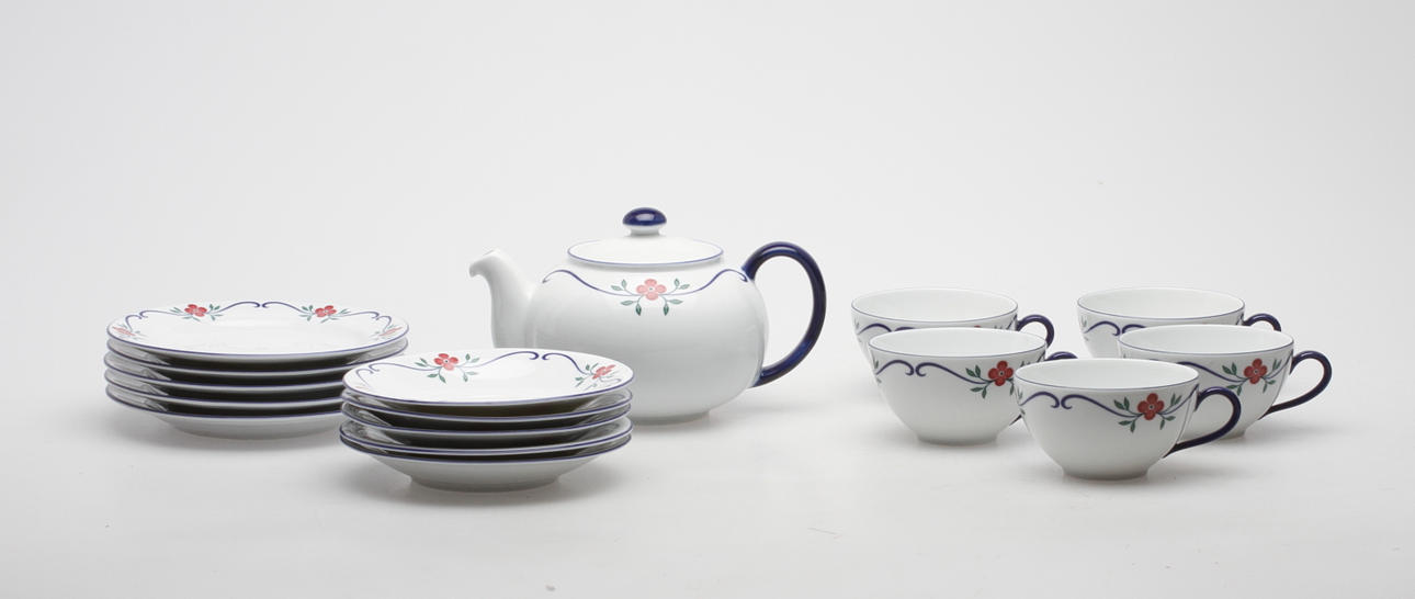 TESERVIS, 11 delar, "Sundborn" Pia Rönndahl, Rörstrand.