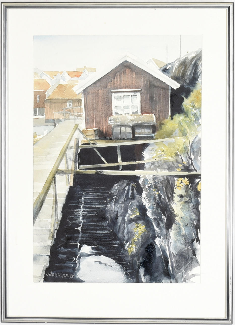 JÜRGEN ASP. Akvarell.