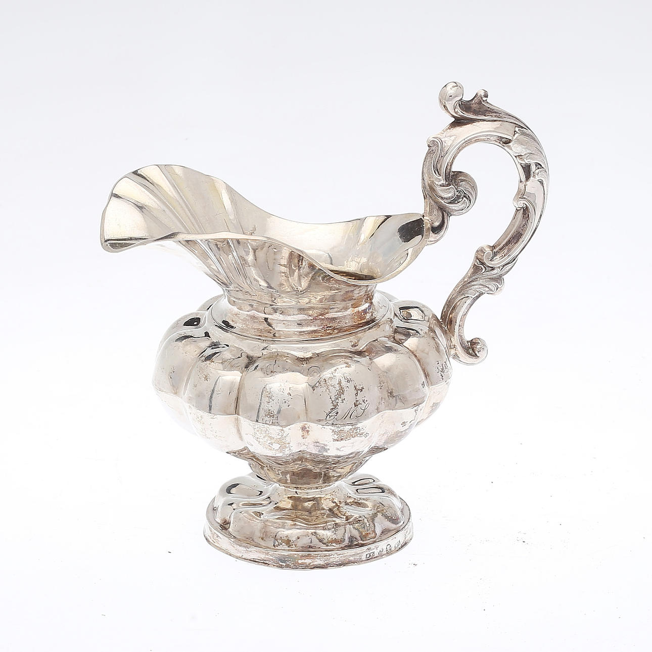 GRÄDDKANNA, silver, Anders Lindblom, Jönköping, 1855, vikt 108 gram.